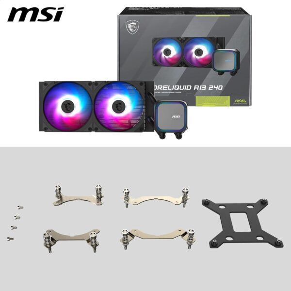 MSI MAG Coreliquid A13 240 — Enfriador líquido AiO 240mm, socket AM4, AM5, LGA 1700, LGA 1851, Negro | 306-7ZWCA11-L80 - Imagen 5