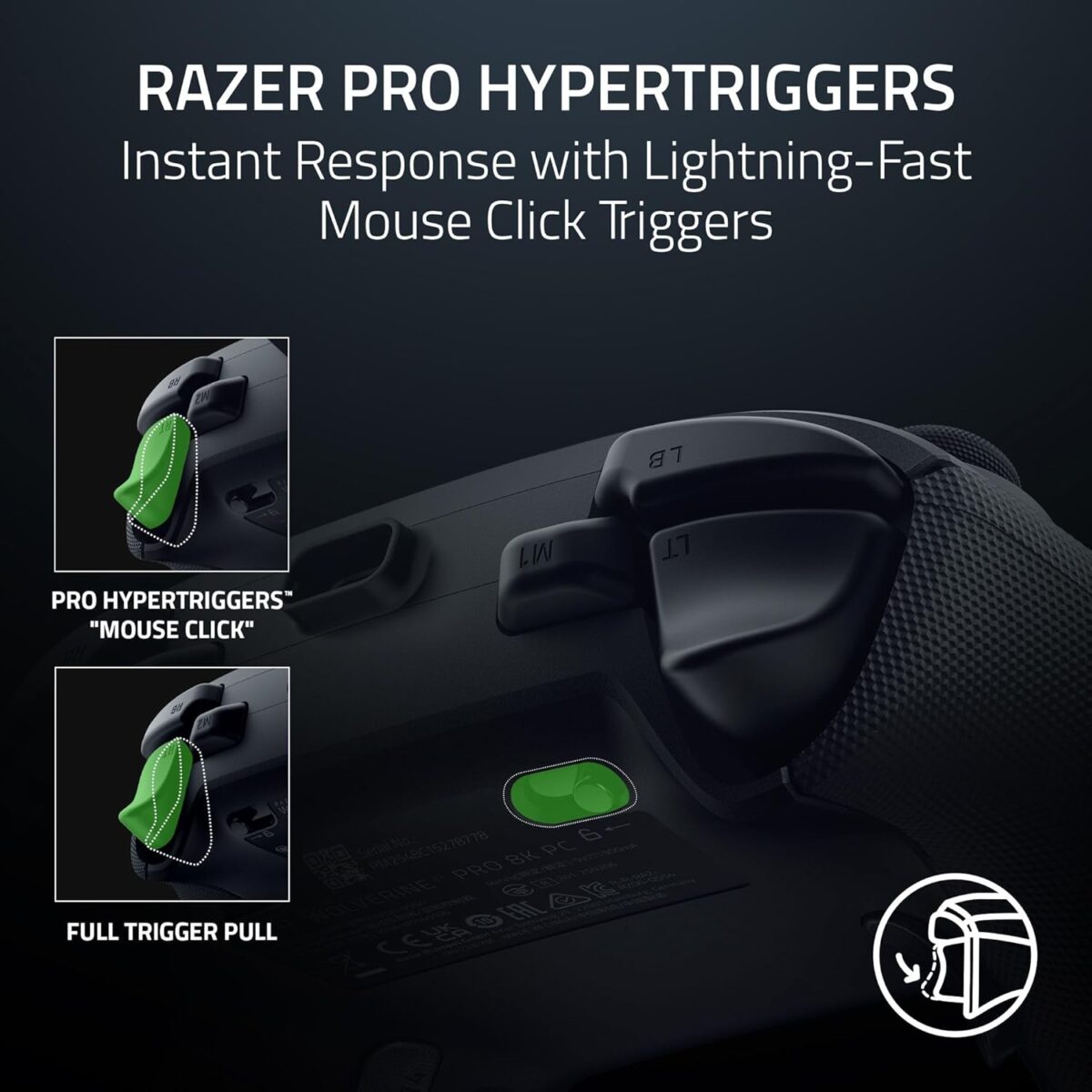 Razer Wolverine V3 Pro 8K PC — Control inalámbrico, 8000 Hz Polling Rate, TMR Thumbsticks w/Swappable Caps - Imagen 6
