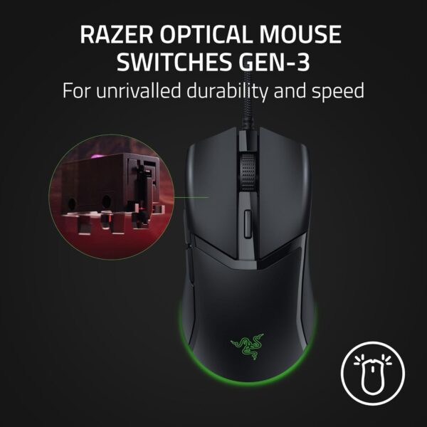 Razer Cobra — Mouse alámbrico, 8K DPI, Chroma RGB - Imagen 3