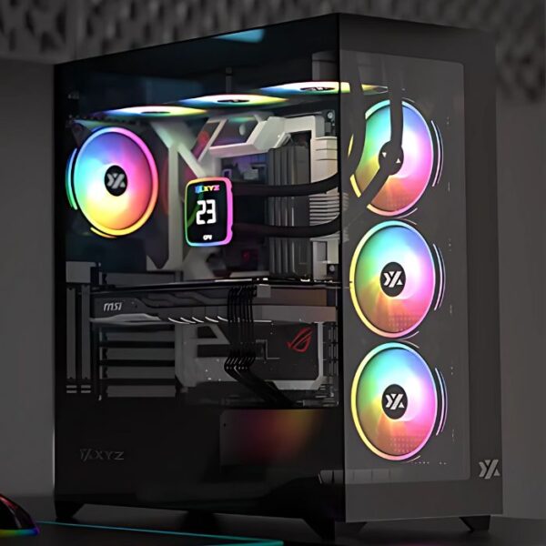 XYZ Titanium View — Caja ATX, 4 Fans ARGB, controlador - Imagen 2