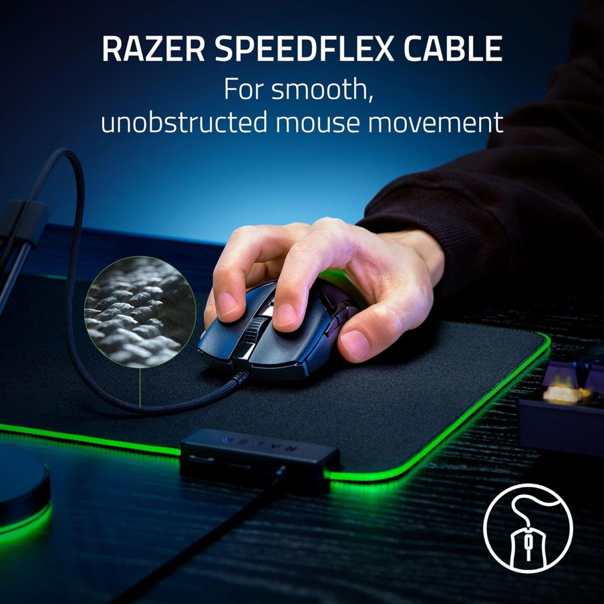 Razer Cobra — Mouse alámbrico, 8K DPI, Chroma RGB - Imagen 5