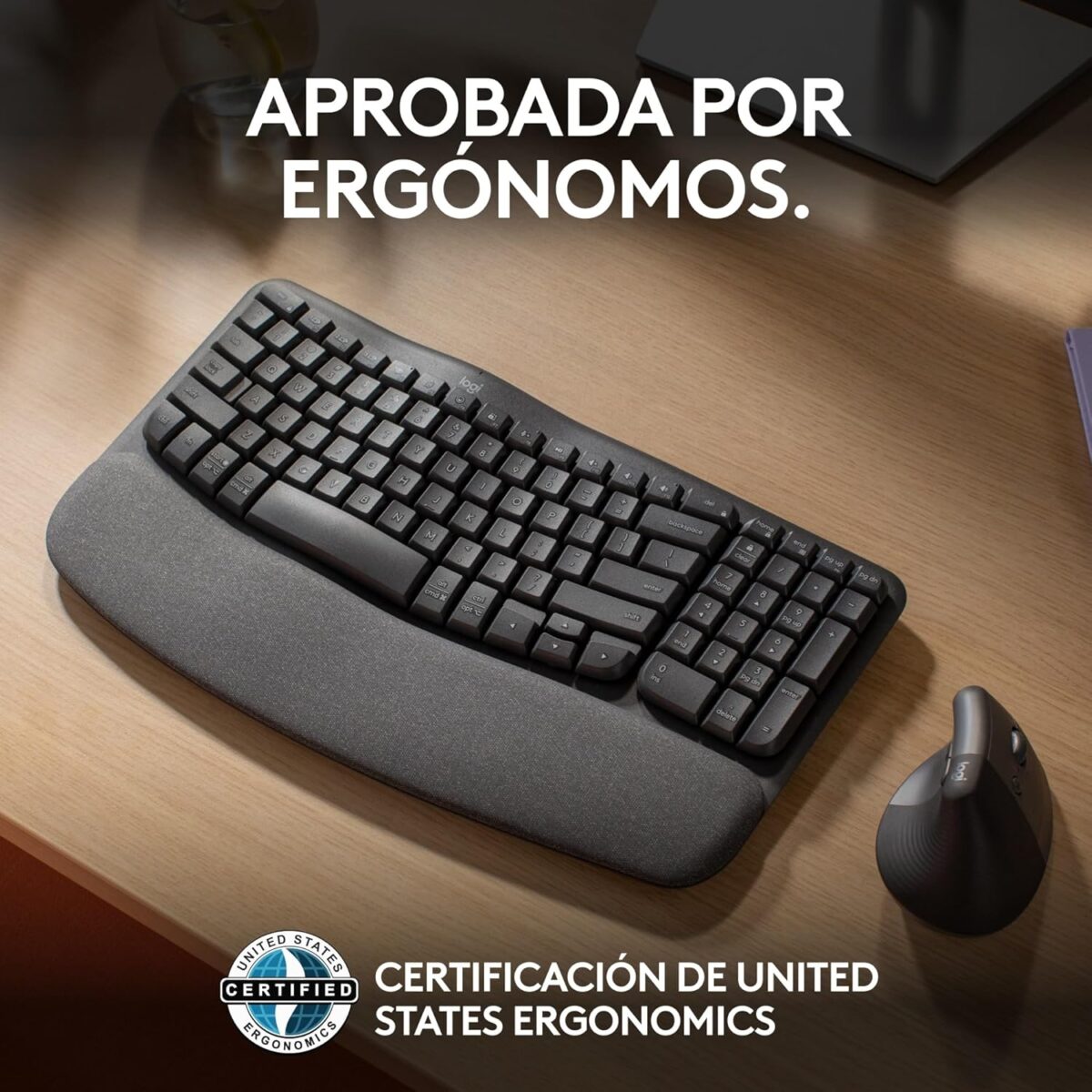 Logitech Wave Keys — Teclado inalámbrico, Bluetooth, español, multidispositivo - Imagen 2