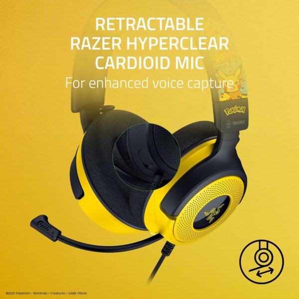 Razer Kraken V4 X Pokemon Edition — Auricular alámbrico, multiplataforma - Imagen 7