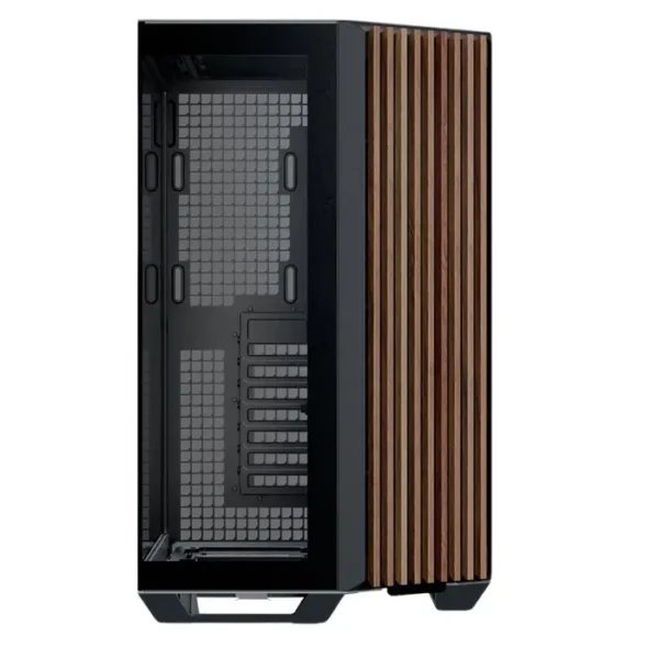 APNX V1 Black White Wood — Caja ATX, sin fans, negro/blanco/madera | V1-W-BW-V1 - Imagen 3