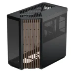 APNX V1 Black Wood — Caja ATX, sin fans, negro/madera | V1-W-BK-V1