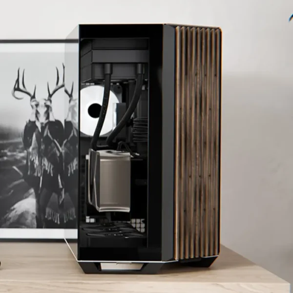 APNX V1 Black Wood — Caja ATX, sin fans, negro/madera | V1-W-BK-V1 - Imagen 2