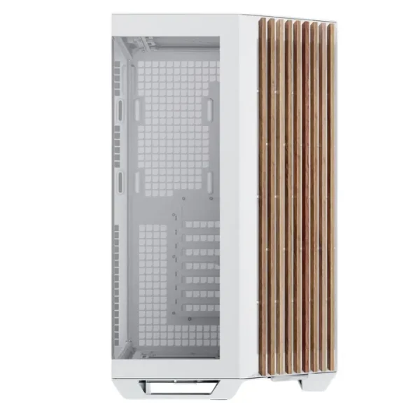 APNX V1 White Wood — Caja ATX, sin fans, blanco/madera | V1-W-WT-V1 - Imagen 3