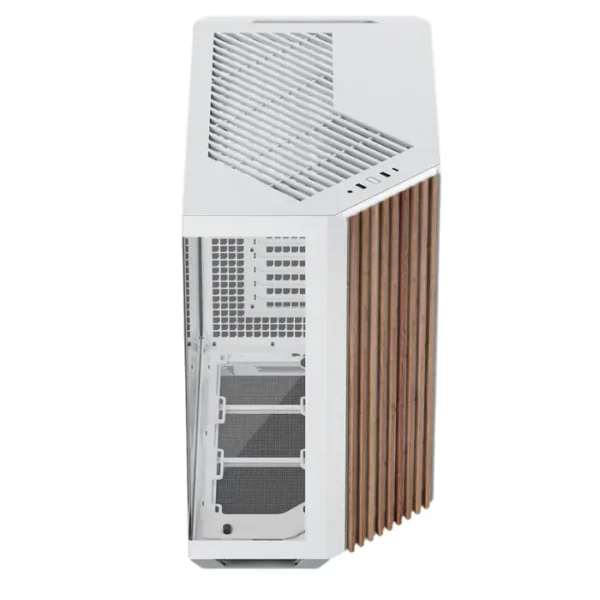 APNX V1 White Wood — Caja ATX, sin fans, blanco/madera | V1-W-WT-V1 - Imagen 4