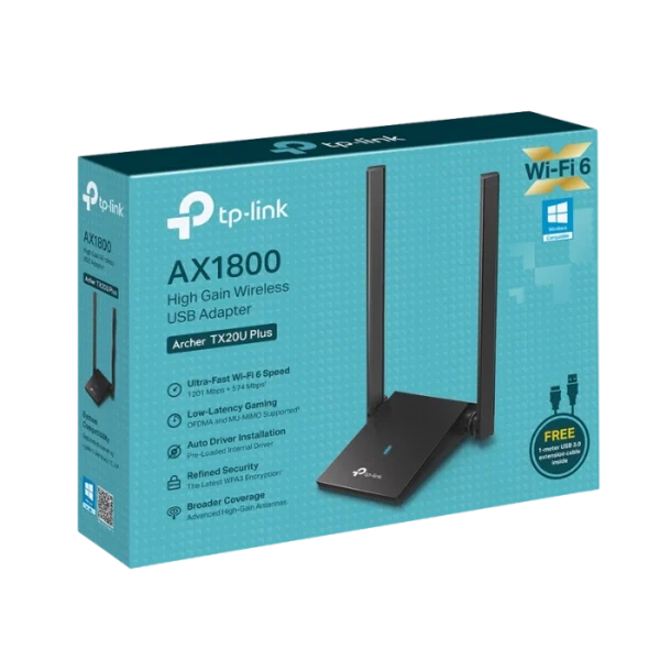 TP-Link Archer TX20U Plus — Adaptador de red, USB 3.0 a Gigabit Ethernet - Imagen 2