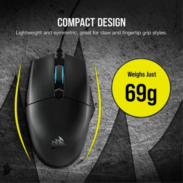 CORSAIR Katar Pro — Mouse alámbrico, FPS/MOBA, 6 botones, 12,400 DPI - Imagen 4