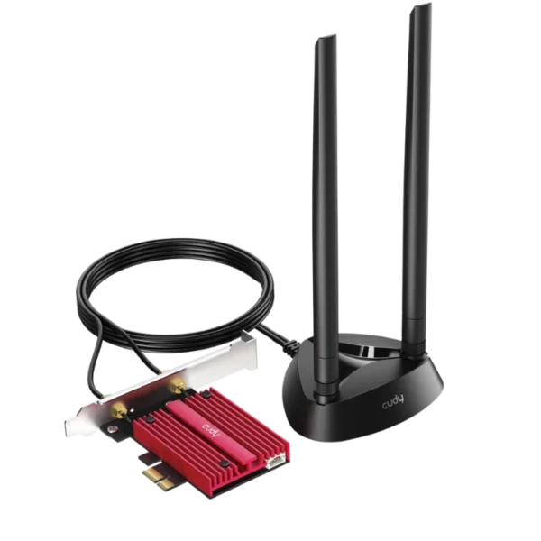 Cudy WE4000 — Adaptador PCIe, Triple Dual, AX5400, Wi-Fi 6, Bluetooth 5.3