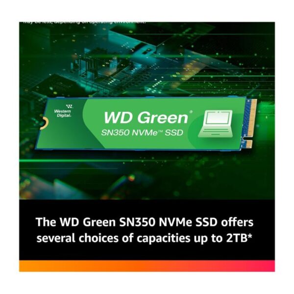 WD Green SN350 2TB — SSD NVMe, M.2 2280, PCIe 3.0x4, hasta 3,200MB/s - Imagen 2