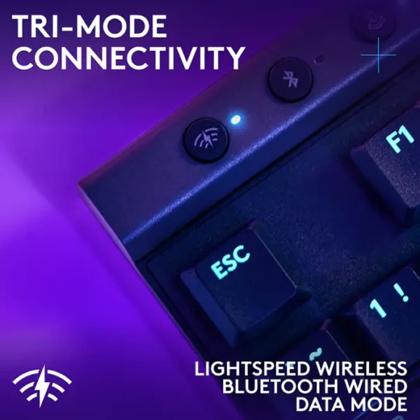 Logitech G515 LIGHTSPEED TKL Black — Teclado mecánico, inalámbrico, táctil, inglés - Imagen 4