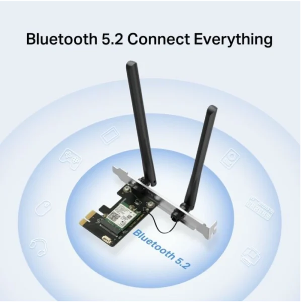 Mercusys MA80XE — Adaptador PCIe, Banda Dual, AX3000, Wi-Fi 6, Bluetooth 5.2 - Imagen 4