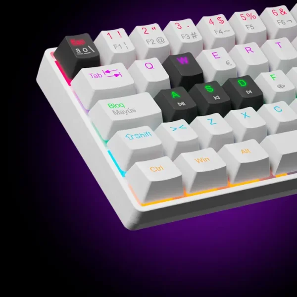 Primus Gaming Ballista61T White — Teclado mecánico 60%, con cable, español - Imagen 3