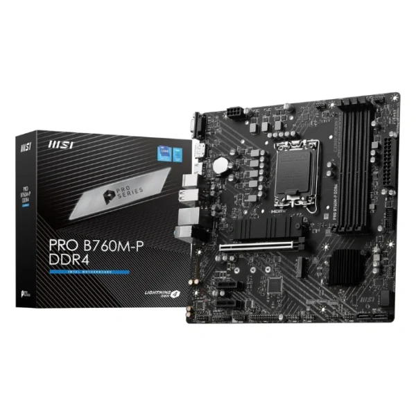 MSI PRO B760M-P DDR4 — MicroATX, LGA1700, 4 slots - Imagen 2