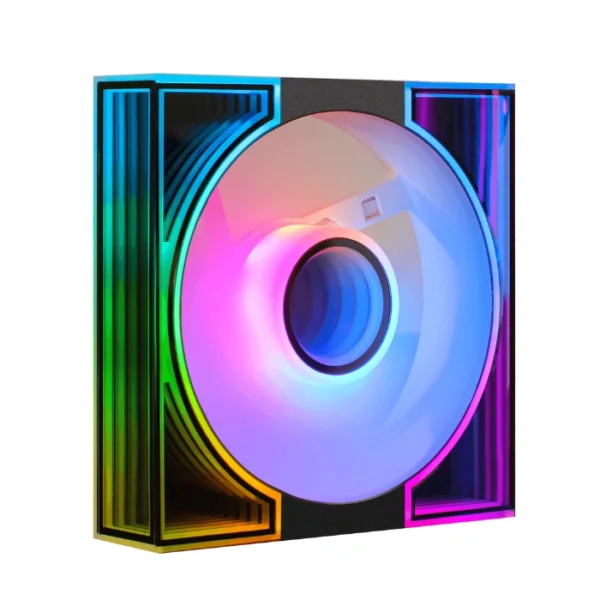 DarkFlash DM8 Black — Fan 120mm ARGB, 4Pin PWM, 5V3Pin A-RGB, Negro - Imagen 2