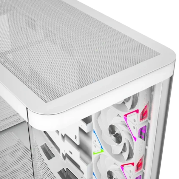XYZ Quantum White — Caja ATX, 4 Fans ARGB, controlador, blanco - Imagen 5