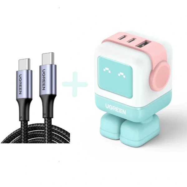 Combo UGREEN Uno 65W Azul rosa