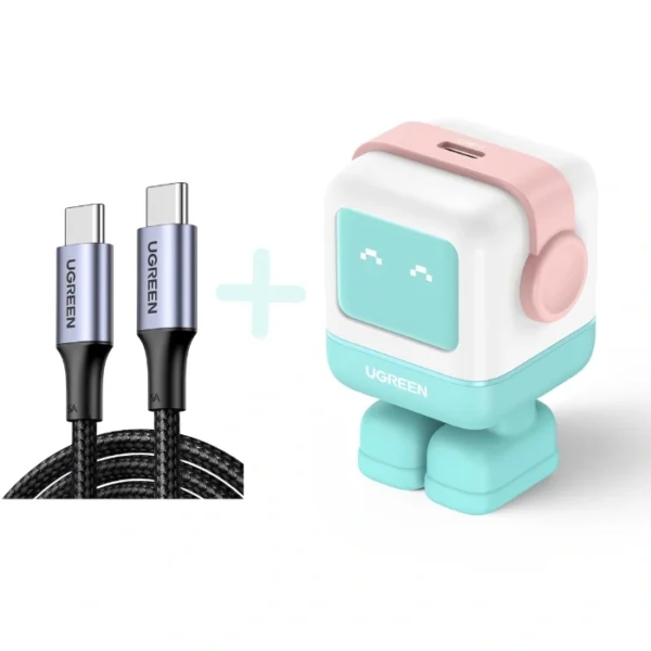 Combo UGREEN Uno 30W Azul Rosa