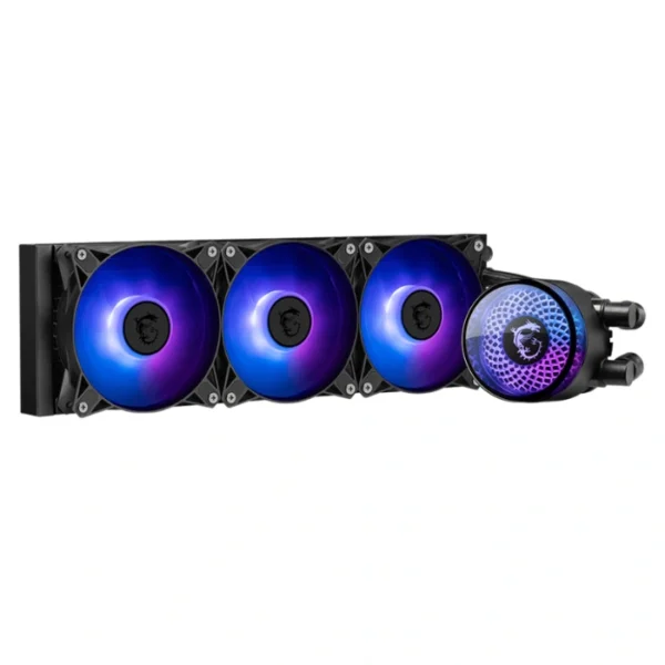 MSI MAG CORELIQUID A12 360 Black — Enfriamiento Líquido AiO 360mm, 3 Fans ARGB, socket LGA1851/1700-AM5/AM4, negro - Imagen 2