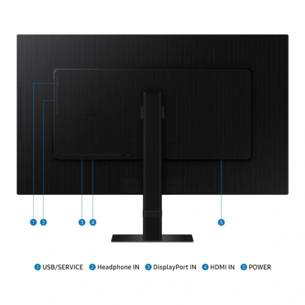 Samsung ViewFinity S7 S70D — 27", 4K, 60Hz, IPS, HDR10, Monitor Plano, negro - Imagen 5