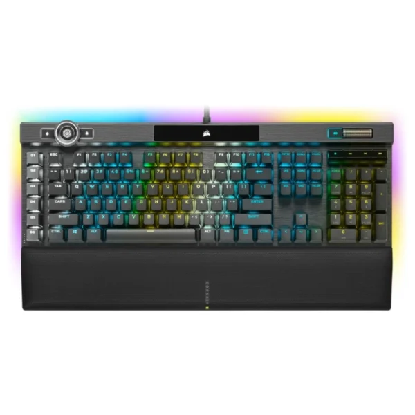 CORSAIR K100 RGB Optical-Mechanical — Teclado mecánico, con cable, Interruptor CORSAIR OPX, inglés, negro