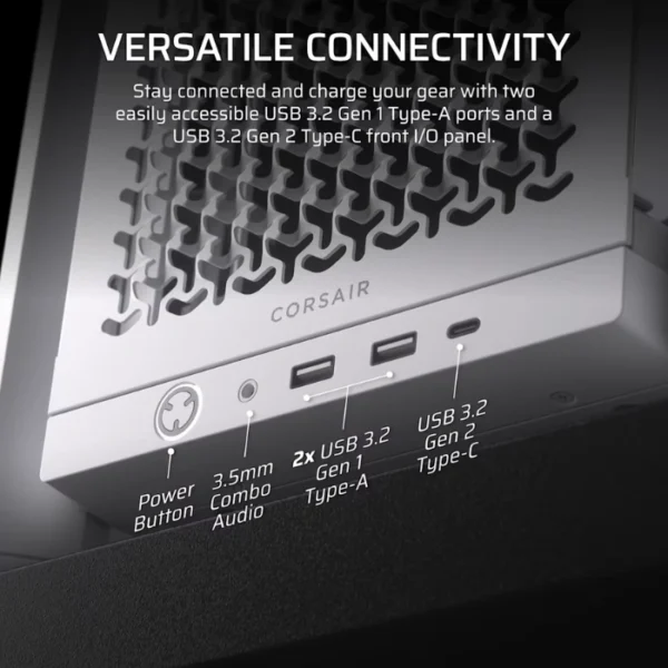 CORSAIR Frame 4000D White — Caja ATX, Sin Fans, blanco - Imagen 7