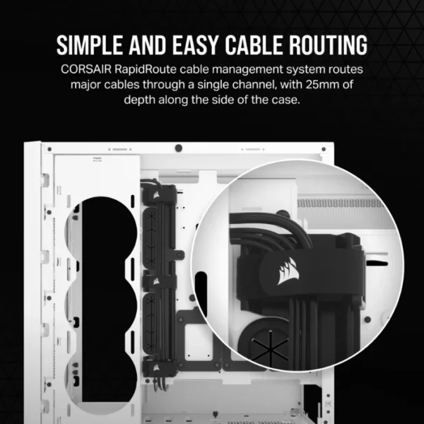 CORSAIR 5000D CORE AIRFLOW White — Caja ATX, Sin Fans, blanco - Imagen 7