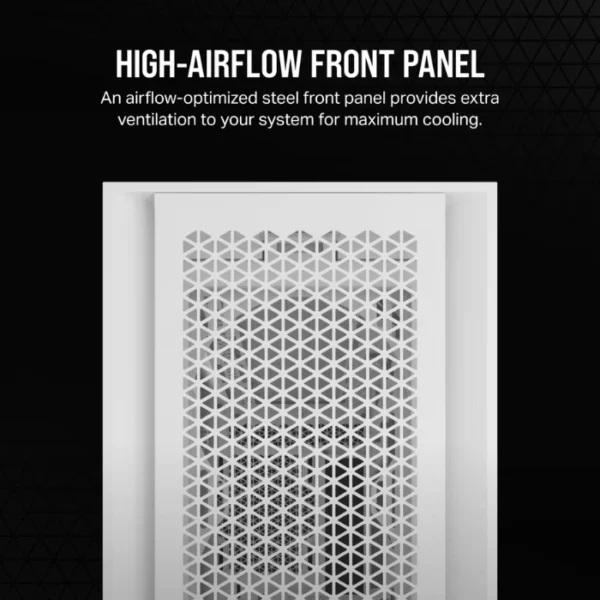 CORSAIR 5000D CORE AIRFLOW White — Caja ATX, Sin Fans, blanco - Imagen 5