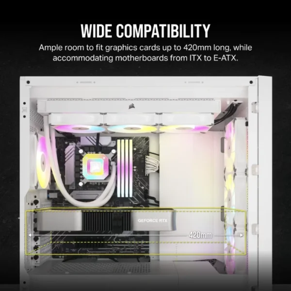 CORSAIR 5000D CORE AIRFLOW White — Caja ATX, Sin Fans, blanco - Imagen 3