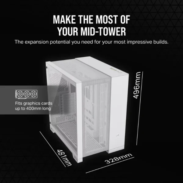 CORSAIR 6500D AIRFLOW White — Caja ATX, Sin Fans, blanco - Imagen 5