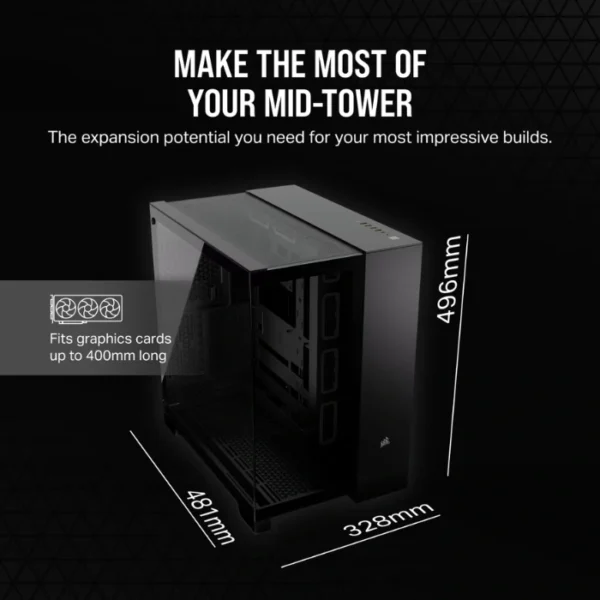 CORSAIR 6500X Black — Caja ATX, Sin Fans, negro - Imagen 5