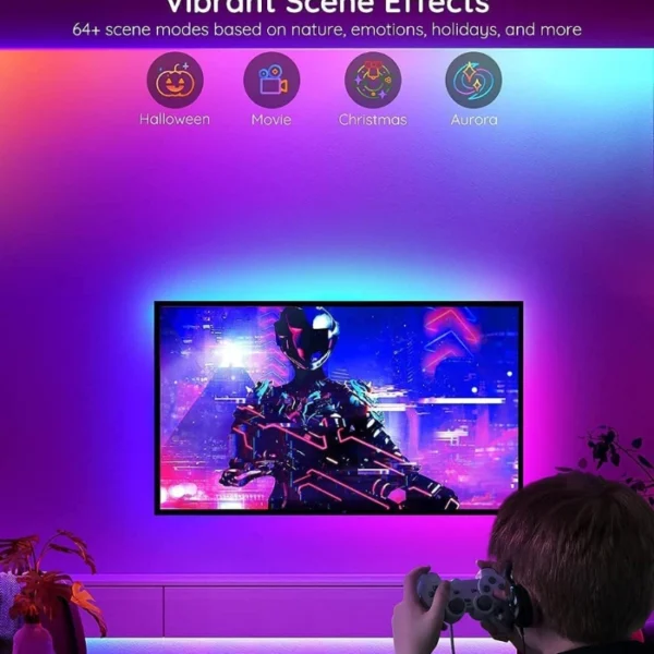 Govee RGBIC Alexa LED Strip Light — 5 Metros, trabaja con Alexa y Google Assistant - Imagen 4