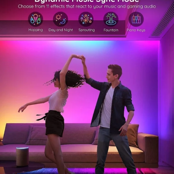 Govee RGBIC Alexa LED Strip Light — 5 Metros, trabaja con Alexa y Google Assistant - Imagen 5