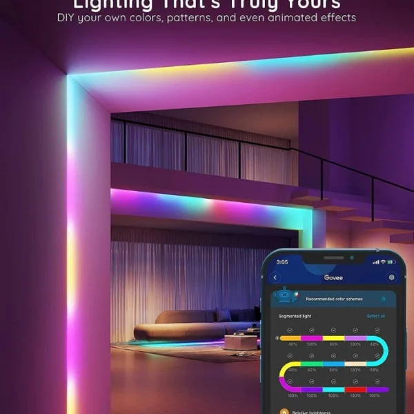 Govee RGBIC Alexa LED Strip Light — 5 Metros, trabaja con Alexa y Google Assistant - Imagen 2