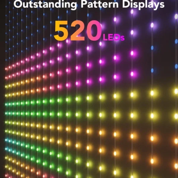 Govee Curtain Lights — 1.50m x 2m, Luces de cortina LED inteligentes, IP65 impermeable - Imagen 4