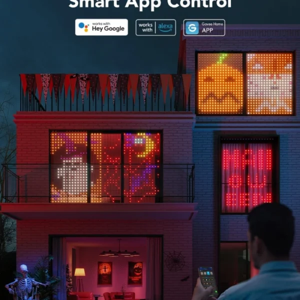 Govee Curtain Lights — 1.50m x 2m, Luces de cortina LED inteligentes, IP65 impermeable - Imagen 7