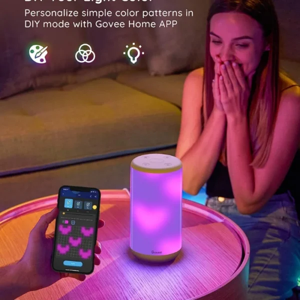 Govee H6052 Aura Smart Table Lamp — Lámpara de mesa inteligente, 43 modos de escena, Modo de música - Imagen 3