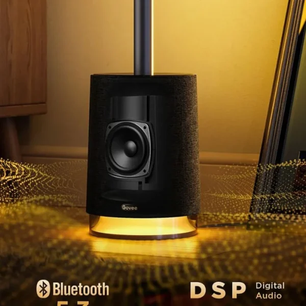 Govee Lampara de Piso RGBIC — Lámpara LED RGBICWW con altavoz Bluetooth, 2100 lúmenes, 16 millones de colores, sincronización de música - Imagen 4