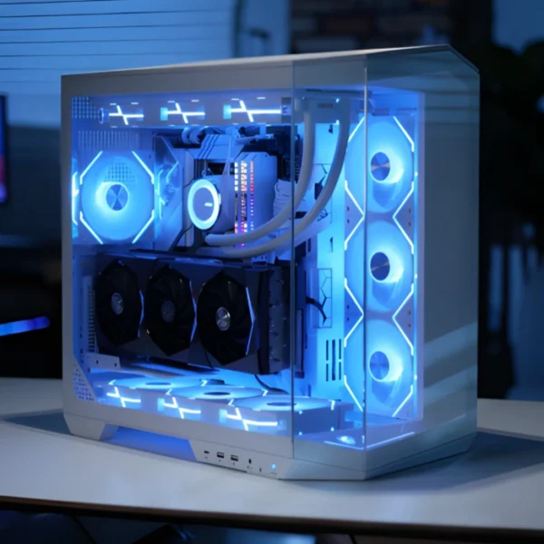 MSI MAG PANO 100L PZ White — Caja ATX, Sin Fans, soporta motherboard con conexión trasera, blanco - Imagen 2