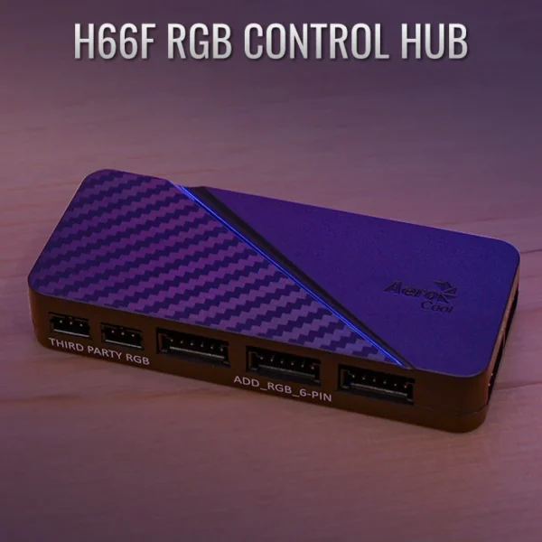 AeroCool Duo 12 Pro — Kit de 3 Fans 120mm, Hub H66F, Control remoto - Imagen 5