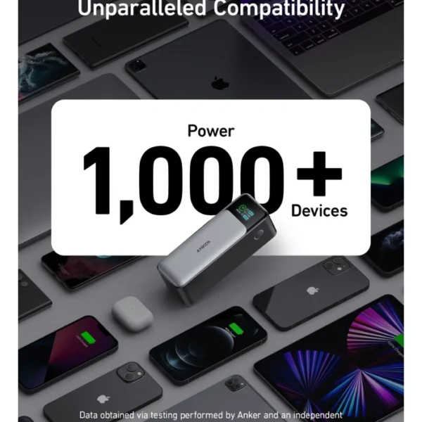 ANKER 737 Power Bank — Cargador portátil, 3 puertos, 24 000 mAh, carga rápida de 140 W, pantalla inteligente - Imagen 4