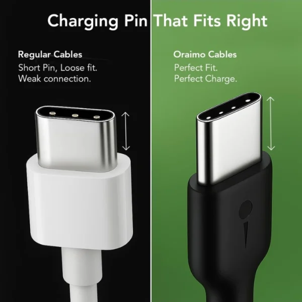 Oraimo MagCable USB-C a Lighting — Cable Magnetic Tangle-Free, 1m, Carga rápida 20W, negro - Imagen 4