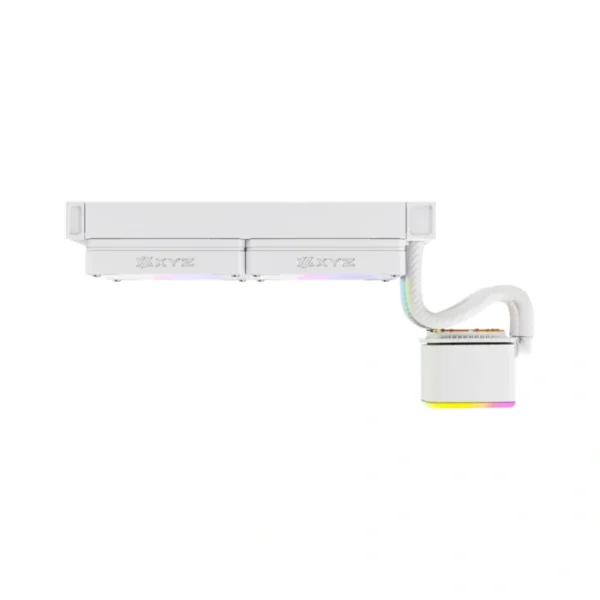 XYZ Aquapulse 240 White — Enfriamiento líquido AiO 240mm, pantalla de temperatura digital, socket LGA1851/1700-AM5/AM4, blanco - Imagen 4
