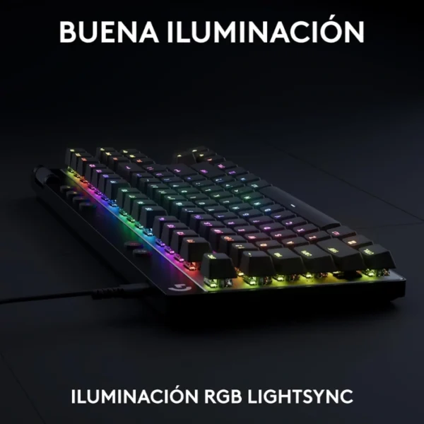 Logitech G PRO X TKL RAPID Black — Teclado mecánico, con cable, inglés, negro - Imagen 2