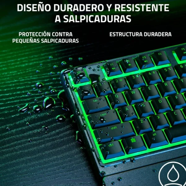 Razer Ornata V3 X — Teclado gaming, español, ergonómico silencioso, USB, Membrana, RGB Chroma, negro - Imagen 3