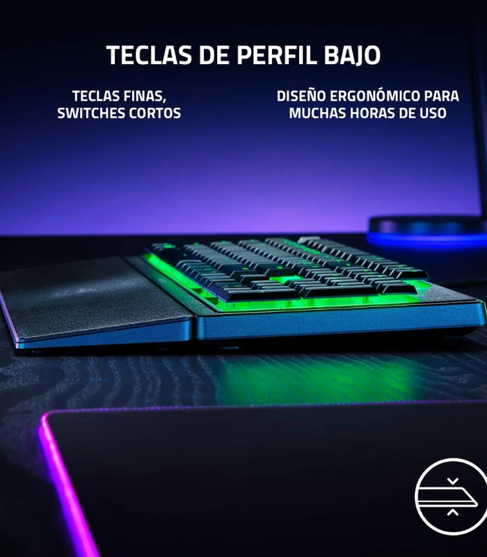 Producto Web - 2025-10-27T201734.620 Razer Ornata V3 X — Teclado gaming, español, ergonómico silencioso, USB, Membrana, RGB Chroma, negro - Imagen 5