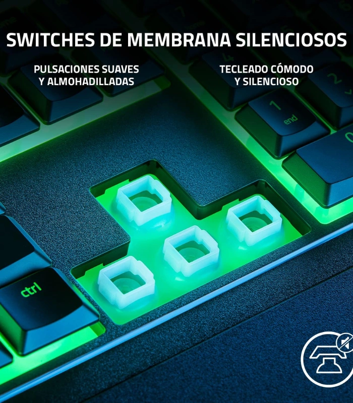 Producto Web - 2025-10-27T201743.098 Razer Ornata V3 X — Teclado gaming, español, ergonómico silencioso, USB, Membrana, RGB Chroma, negro - Imagen 4