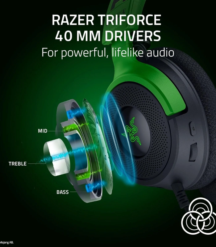 Producto Web - 2025-10-27T211900.735 Razer Kraken V4 X Minecraft Edition — Audífonos gaming, con cable, para PC, Mac, Playstation, Nintendo Switch, Steam Deck, Mobile y Tablet, Chroma RGB, verde - Imagen 5